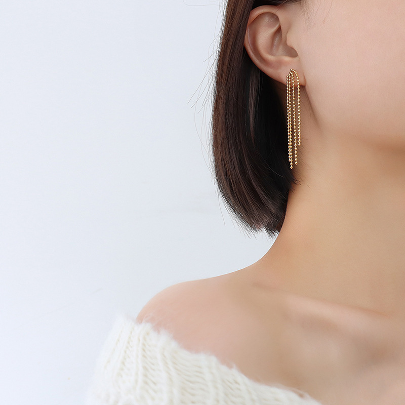 Beaded Tassel Earings