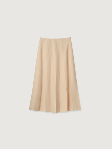 A-LINE PATCHED PANEL COTTON SKIRT